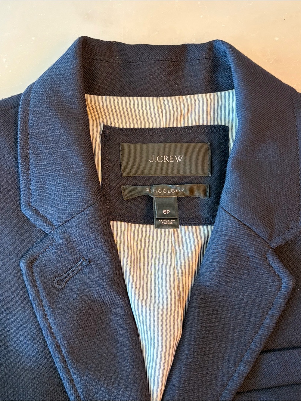 J. Crew Navy “Schoolboy” Blazer with Gold Buttons - Picture 2 of 6